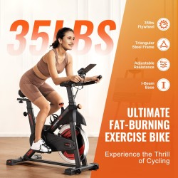 Kuntopyörä hiiliteräsrunko magneettinen vastus hiljainen hihnaveto pehmustettu säädettävä istuin LCD näyttö