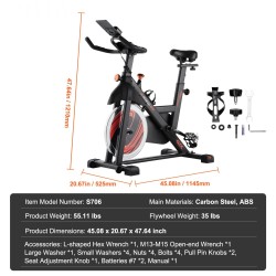 Kuntopyörä hiiliteräsrunko magneettinen vastus hiljainen hihnaveto pehmustettu säädettävä istuin LCD näyttö