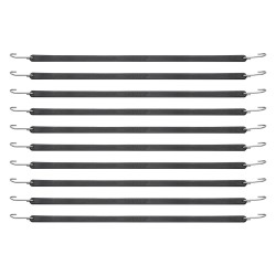 Joustoköysi litteä kuminen 20 mm 61 cm 10 kpl teräskoukuilla musta