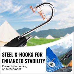 Tasaiset kumiset joustohihnat 20 mm leveät 0,91 m 10 kpl teräksisillä S-koukuilla