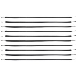 Tasaiset kumiset joustohihnat 20 mm leveät 0,91 m 10 kpl teräksisillä S-koukuilla