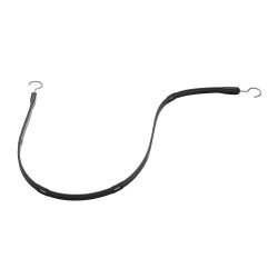 Litteät kumikuormaköydet 4 kpl 20 mm 1 m teräksisillä S koukuilla kuorman sidontaan