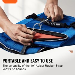 Litteät kumikuormaköydet 4 kpl 20 mm 1 m teräksisillä S-koukuilla kuorman sidontaan