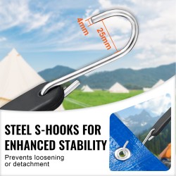 Litteät kumiset joustonarut 19,8 mm 81 cm 50 kpl teräksiset S-koukut