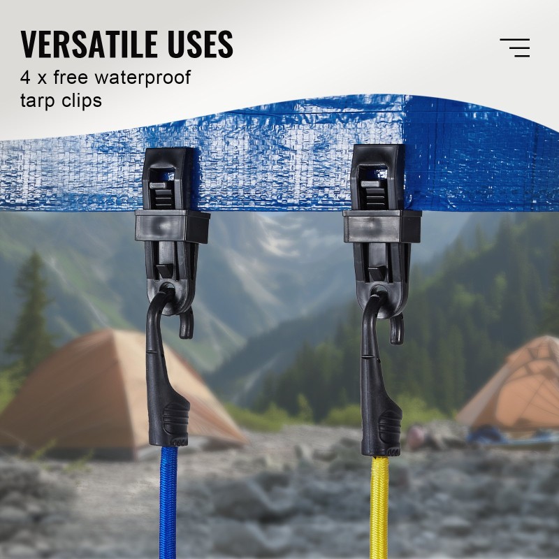 Joustonarusetti 32-osainen 8 mm polypropeeni ja sekoitekumi A3-teräskoukuilla säilytyslaukulla