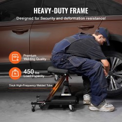 Taitettava mekaanikon makuualusta ja työjakkara hiiliteräsrunkoinen 1016 mm 204,1 kg