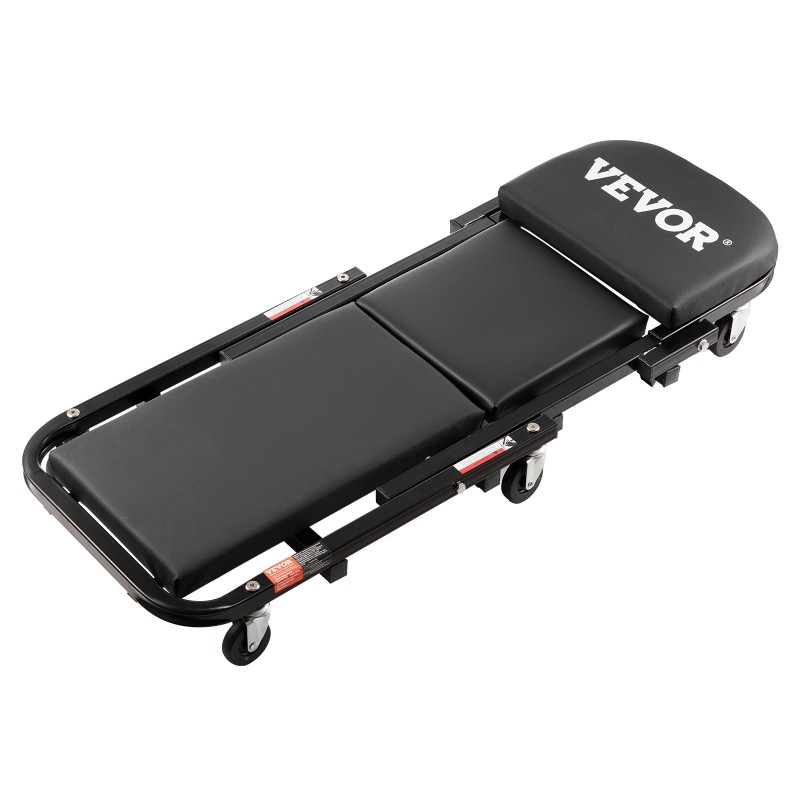 Taitettava mekaanikon makuualusta ja työjakkara hiiliteräsrunkoinen 1016 mm 204,1 kg