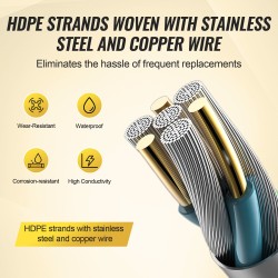 Sähköaidan polyjohto 800 m polyeteeni 9 metallisäiettä muovikela naudoille ja hevosille