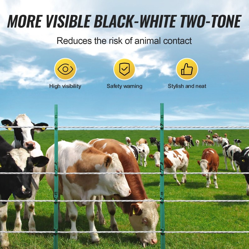 Sähköaitalanka polyneuloksesta kaksisataa metriä kuusi ruostumatonta teräslankasäiettä eläimille
