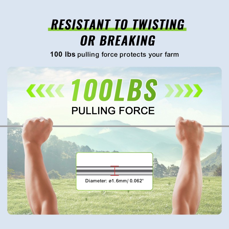 Sähköaidan alumiinilanka alumiiniseoksesta 1,6 millimetriä viisisataa metriä kelalla naudoille ja hevosille