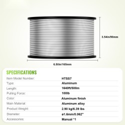 Sähköaidan alumiinilanka alumiiniseoksesta 1,6 millimetriä viisisataa metriä kelalla naudoille ja hevosille