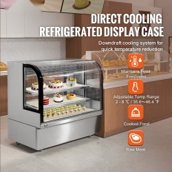 Kylmävitriini 505 l kaksitasoinen leivonnaisille suora jäähdytys LED-valaistus pyörillä