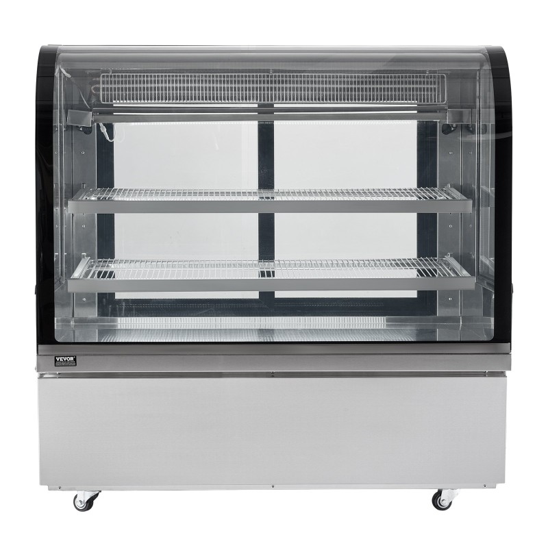 Kylmävitriini 505 l kaksitasoinen leivonnaisille suora jäähdytys LED-valaistus pyörillä