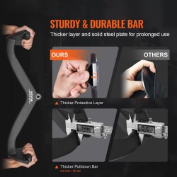 Lat-vetotanko kaapelikoneisiin kiinteä teräs kumipäällysteiset kahvat 550 kg