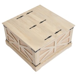 Sohvapöytä suorakulmainen PE rottinkinen MDF kannella kaksitasoinen säilytystilalla 80 cm