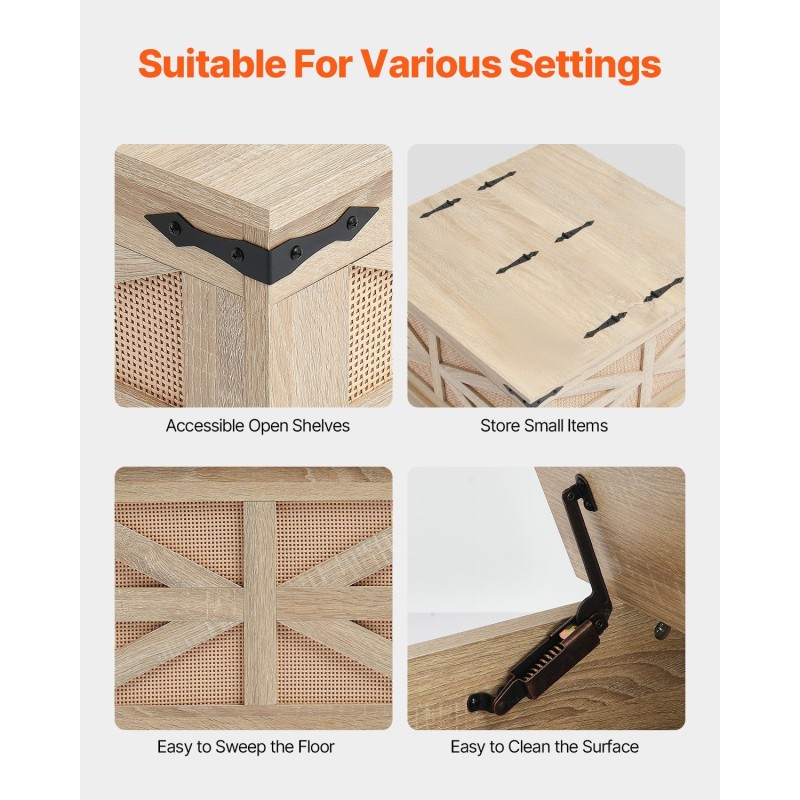 Sohvapöytä suorakulmainen PE-rottinkinen MDF-kannella kaksitasoinen säilytystilalla 80 cm