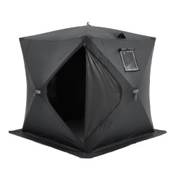 Jääkalastusteltta pop up rakenne 300D Oxford kangas 2 3x2 3 m 3 4 henkilölle musta