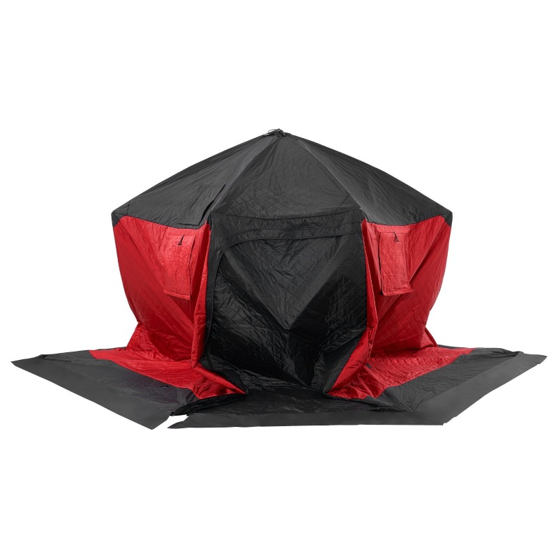 Jääkalastusteltta eristetty 600D Oxford-kangas 3,3 m x 3,3 m 6–8 hengelle
