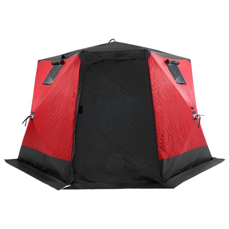 Jääkalastusteltta eristetty 600D Oxford-kangas 3,3 m x 3,3 m 6–8 hengelle