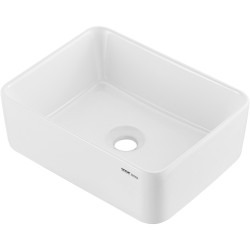 Keraaminen suorakaiteinen pöytätason pesuallas 406 x 305 mm valkoinen