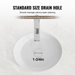 Keraaminen ovaali tasoallas 409 x 341 x 144 mm valkoinen