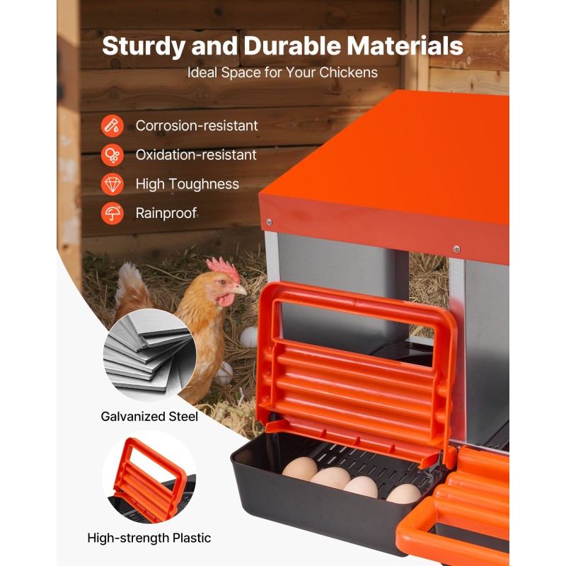 Kanan pesälaatikko 10-osastoinen galvanoitua terästä ja lujamuovia kallistetuilla pesillä