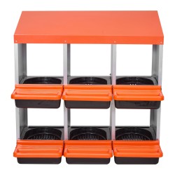 Munintapesä 6 osastoinen sinkitty teräs ja PP muovi 796x525x790 mm