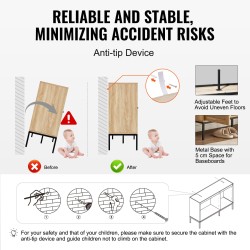 Rottinkikaappi muovirottinkiovilla MDF ja rautarunko 1200x360x800 mm 3 magneettiovea säädettävät hyllyt