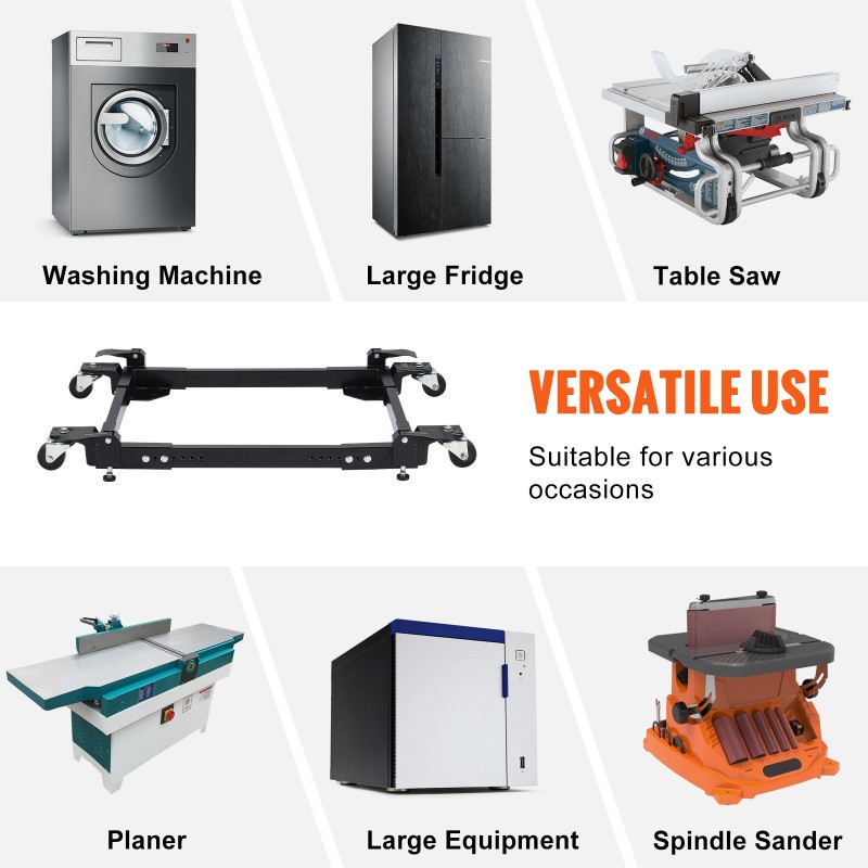 Siirrettävä teräsalusta säädettävä 508–711×622–850 mm 680 kg 4 lukittavaa kääntöpyörää