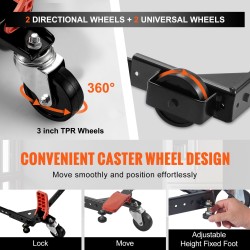 Säädettävä siirtoalusta Q235-hiiliteräs 226,8 kg kantavuus 304–914 mm