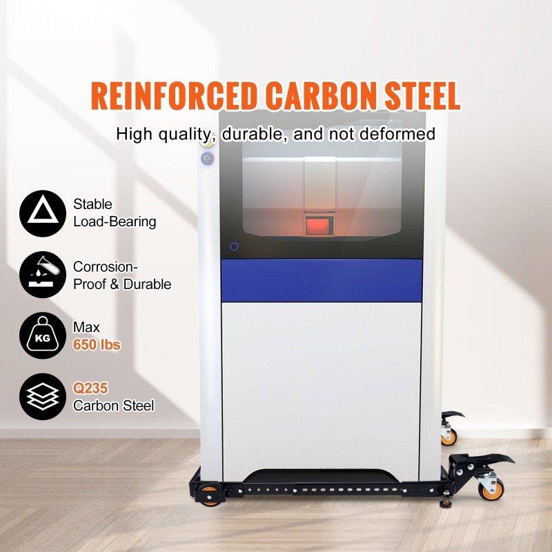 Säädettävä Q235-hiiliteräs siirtopohja 304–914 mm 295,5 kg kantavuus puuntyöstökoneille