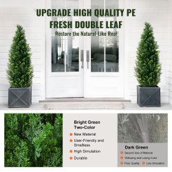 Tekosetripuu 121,9 cm PE-lehdistö 2 kpl sisä- ja ulkokäyttöön