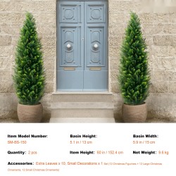 Tekokataja 152,4 cm PE-lehvästö 2 kpl sisä- ja ulkokäyttöön