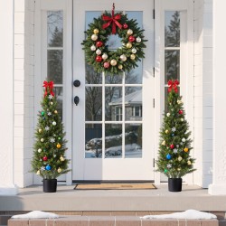 Keinotekoiset tuijapuut 2 kpl 1219 mm sementtipohjalla sisä- ja ulkokäyttöön