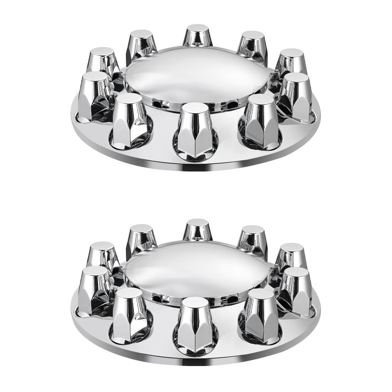 Etuakselin vanteen suojasarja ABS-muovia 10-reikäisille 20/22,5/24,5 tuuman vanteille kirkas hopea