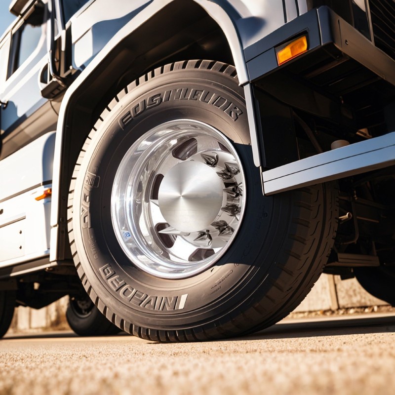 Takapyörän akselinsuojasarja ABS-muovi kirkas hopea 10-reikäisille vanteille 11,25 tuuman pulttijako