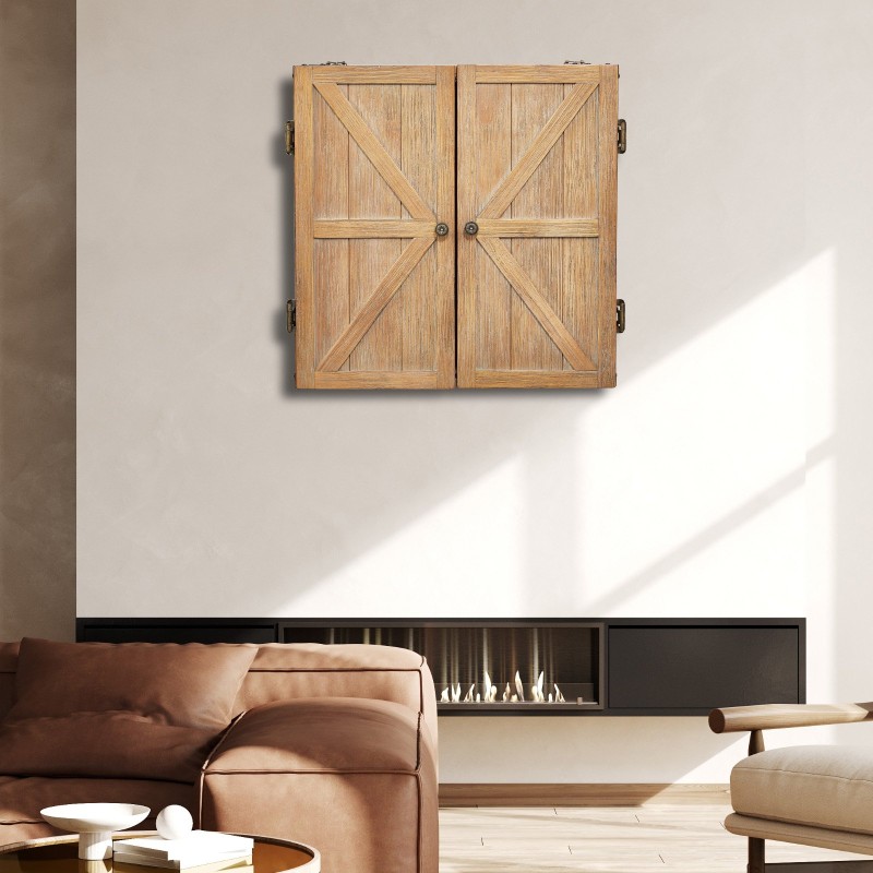 Massiivipuinen tikkataulukaappi virallinen 18-tuumainen karvatikkataululle pisteytystaulu ja tarvikkeet