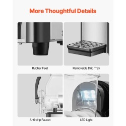 Jääslush-kone 4 L ruostumaton teräs PC-säiliö 15 asetusta