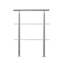 Kaide ulkoportaisiin ruostumattomasta teräksestä 800 mm kaksipilarinen kaksi poikkitankoa säädettävä kulma