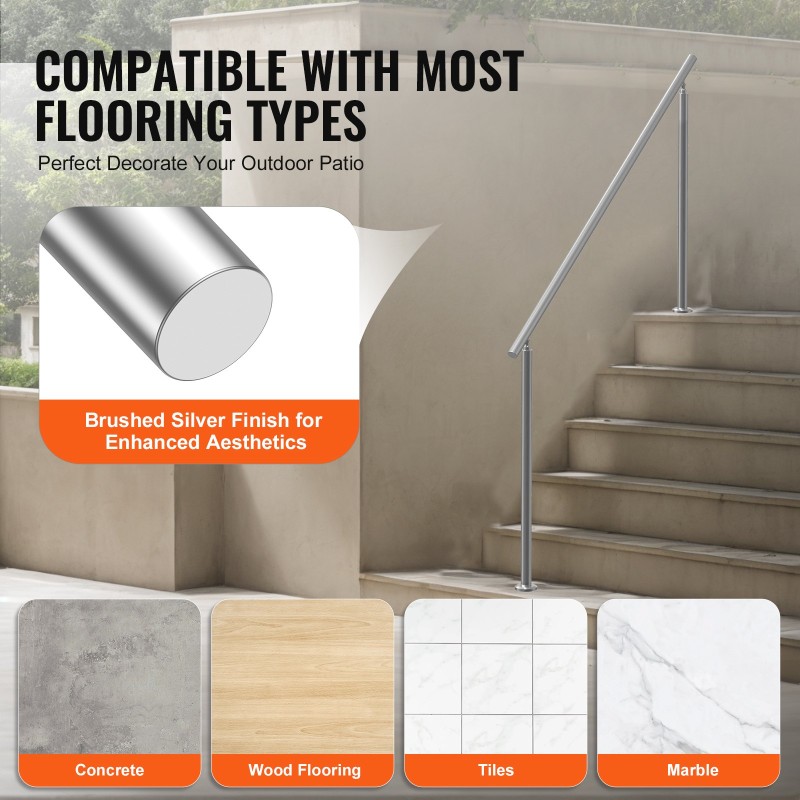 Porraskaide ruostumattomasta teräksestä 1800 mm säädettävällä 0–45 asteen kulmalla kaksoistolppainen ulkokäyttöön