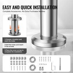 Ulkokaide portaisiin 149,9 cm ruostumaton teräs kolmella poikkitangolla säädettävällä kulmalla