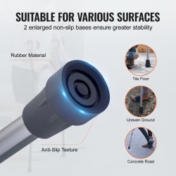 Kainalosauvat alumiiniset 13-portainen korkeussäätö pehmeä kainalotuki 120–200 cm pari