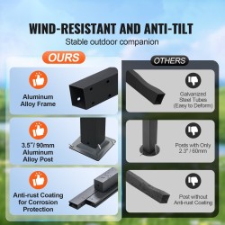 Pergola vedettävällä katoksella alumiinirunkoinen UV-suojattu 2,96 x 3,95 m