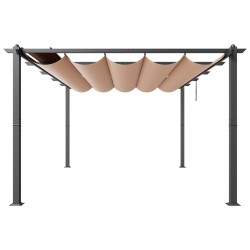 Pergola alumiinirungolla 3,6 x 4,86 m säädettävällä UV50+ katoksella