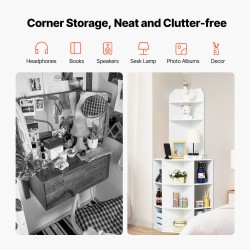 Kulmasäilytyskaappi MDF/PB korkeus 1633 mm 12 lokeroa valkoinen USB-portit ja pistorasiat