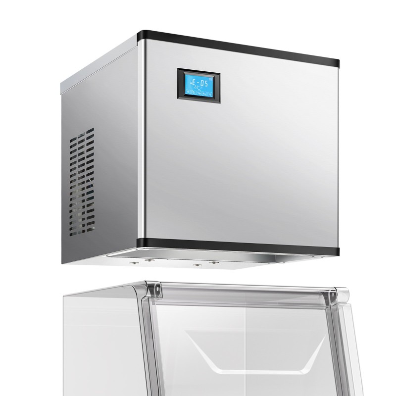 Kaupallinen jääpääyksikkö 226,8 kg/24 h ruostumaton teräs ilman säiliötä