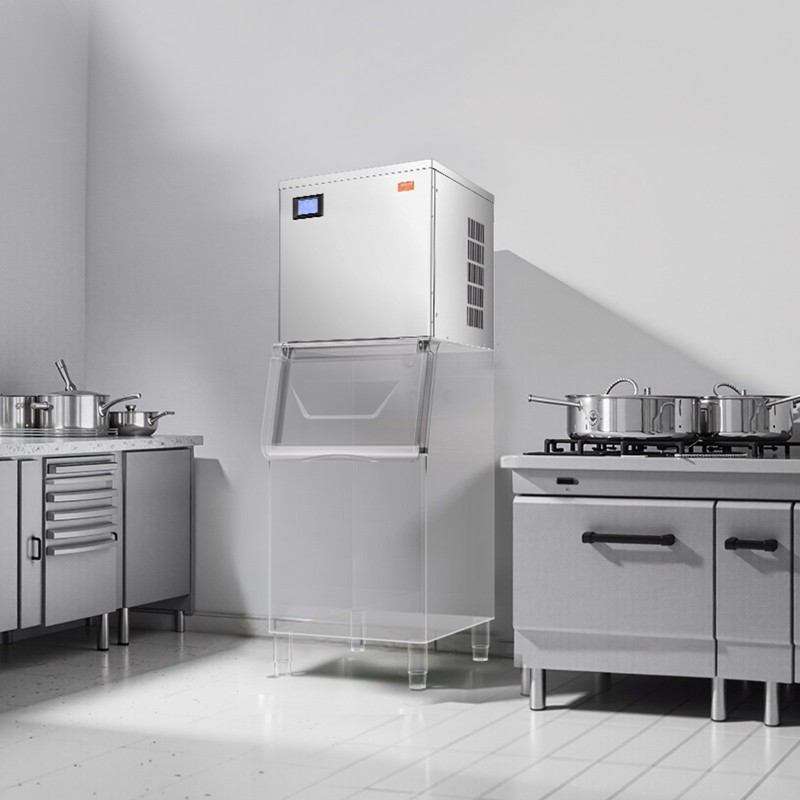 Jääpalakone pääyksikkö ruostumaton teräs 550 lbs/vrk 156 muottia ammattikäyttöön