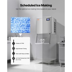 Jääpalakoneen pääyksikkö 163 kg vuorokaudessa ruostumatonta terästä itsepuhdistuva ammattikäyttöön