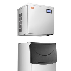 Kaupallinen jääpalakone 550 paunaa vuorokaudessa 250 paunan säiliöllä 3,5 tuuman kosketusnäytöllä