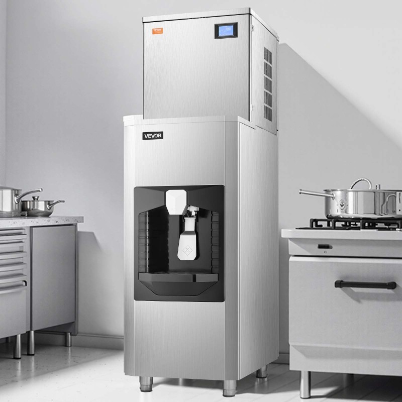 Jääpalakone ruostumatonta terästä 249 kg/vrk 80 kg säiliö kosketusnäyttö itsepuhdistus baareihin